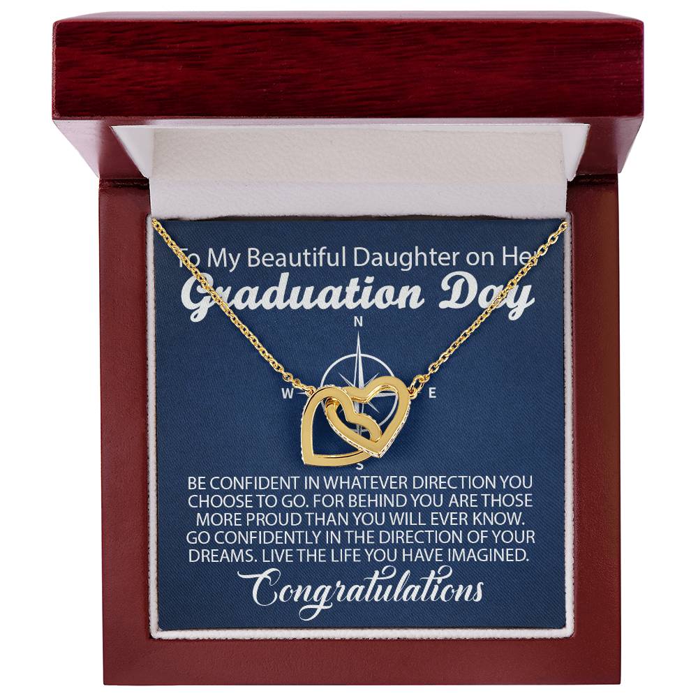 Graduation - Directions Of Your Dreams Interlocking Hearts Necklace