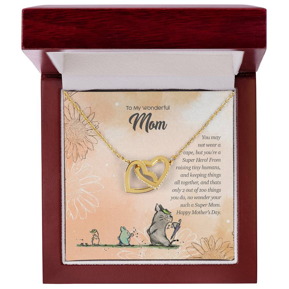 Special Edition Super Hero Mom Interlocked Heart Tm2V2 Interlocking Hearts Necklace