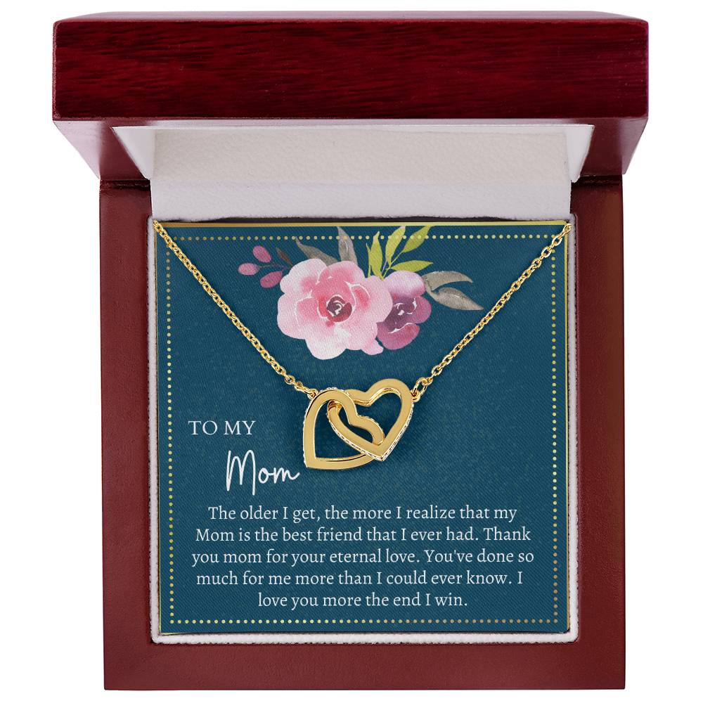 Gift For Mom Interlocking Hearts Necklace