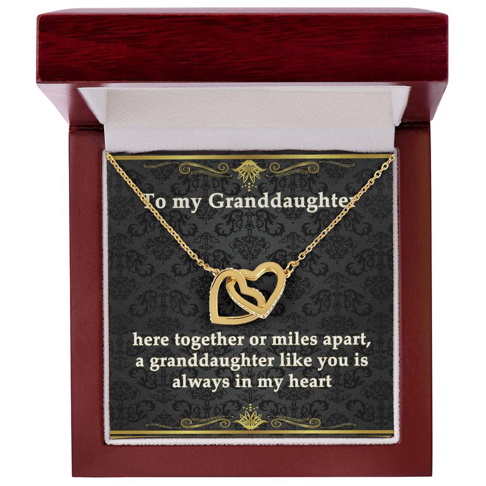 Granddaughter And Nana Bond Necklace - Eudora Collection Interlocking Hearts Necklace