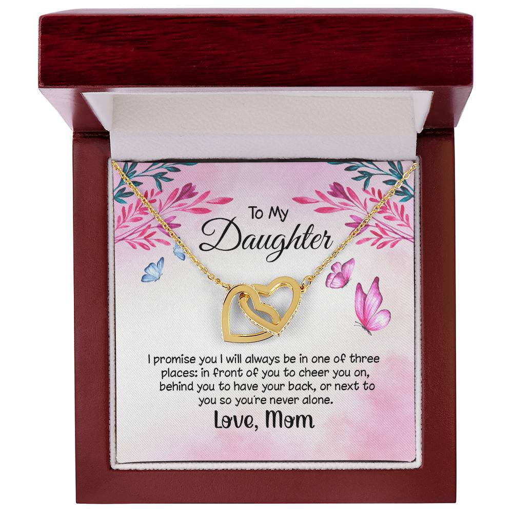 Interlocking Hearts Necklace To My Daughter I Promise You