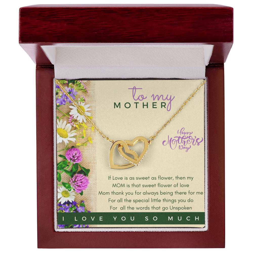 To My Mother Interlocking Hearts Necklace