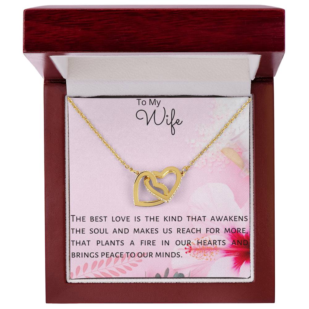 Interlock Hearts Necklace For Loving Wife Interlocking Hearts Necklace