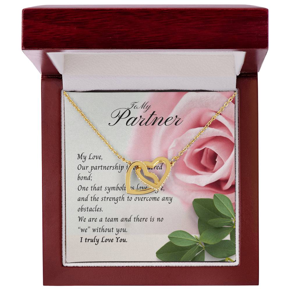 To My Partner Necklace Interlock Heart Promise Gift Birthday Gift Christmas Gift Interlocking Hearts Necklace