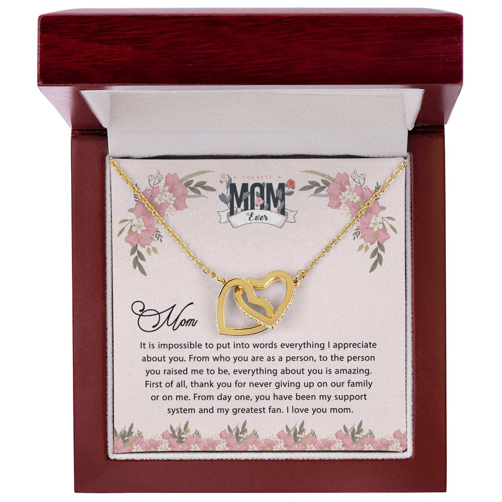 Gift For Mom Personalized Necklace Custom Gift For Mom To My Mom Interlocking Hearts Necklace