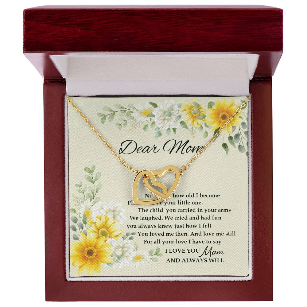 Gift For Mom - I Love You And Always Will - The Interlocking Heart Necklace Interlocking Hearts Necklace