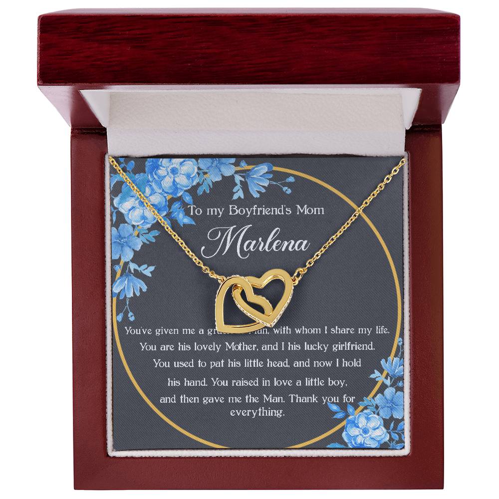 To My Boyfriend 'S Mom - Marlena Interlocking Hearts Necklace
