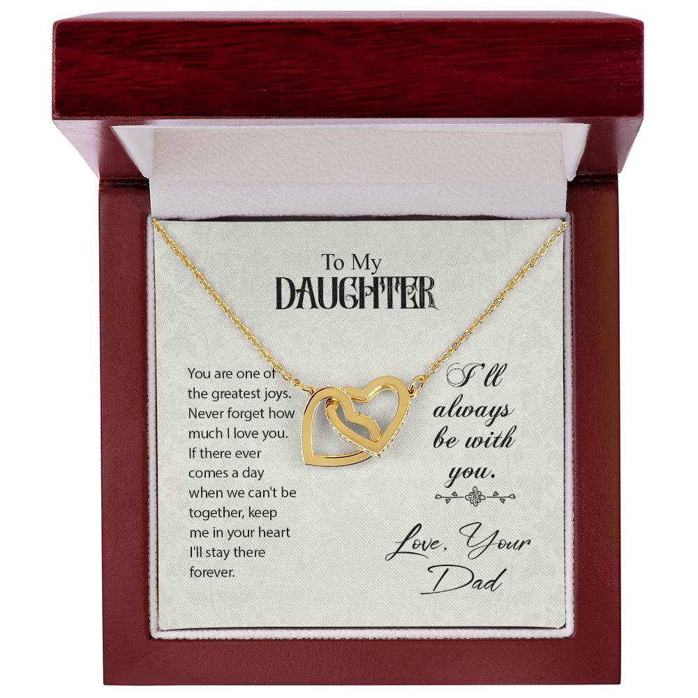 Cubic Zirconia Interlocking Hearts Necklace