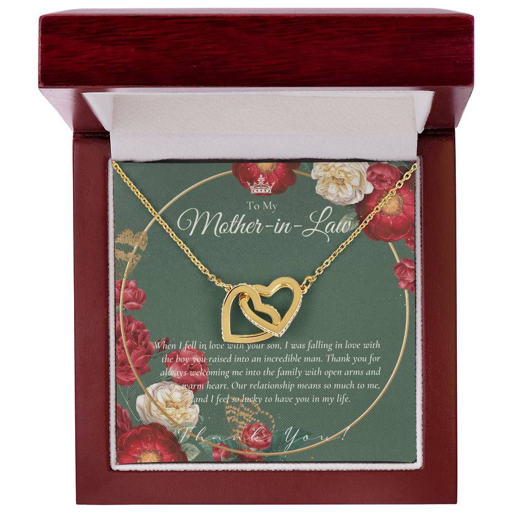 Mother In Law Gift Mom In Law Jewelry Mother'S Day Gift For Mother-In-Law Gift For Mother In Law Mother-In-Law Necklace Interlocking Hearts Necklace