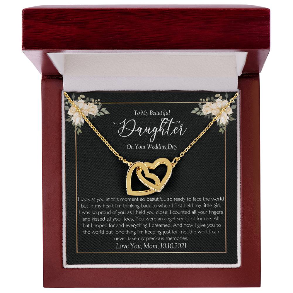 Daugther Wedding Interlocking Hearts Necklace