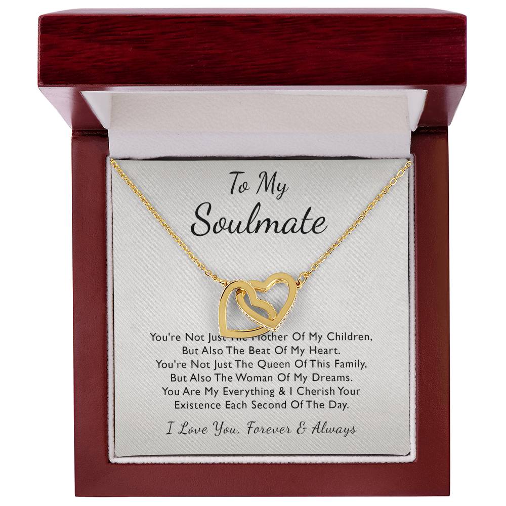 To My Soulmate Interlocking Heart Interlocking Hearts Necklace