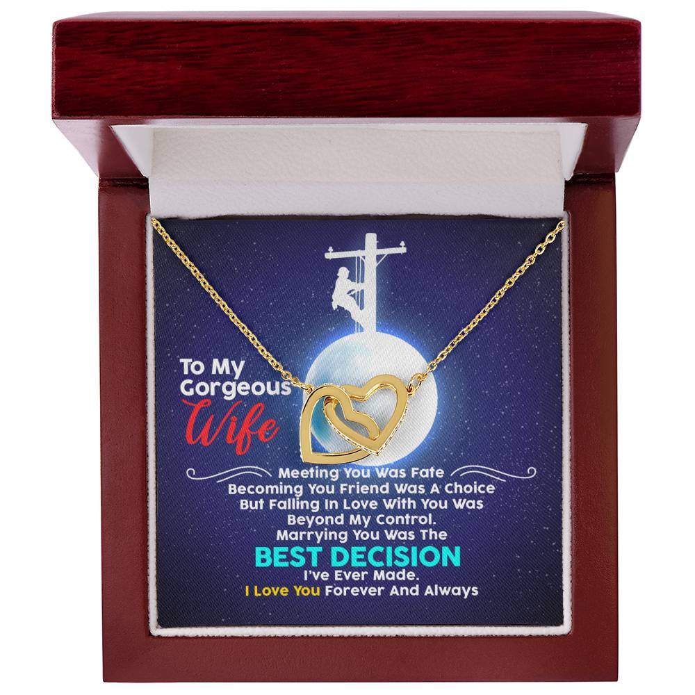Lineman'S Wife - Interlocking Heart Necklace Interlocking Hearts Necklace