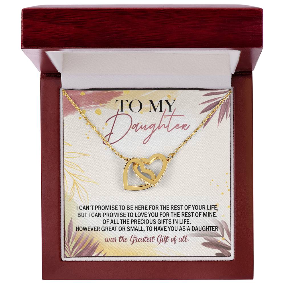 To My Daughter - Interlocking Hearts Necklace - D05