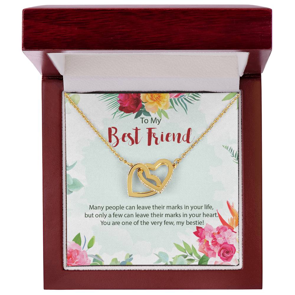 Best Friend Double Hearts Necklace Interlocking Hearts Necklace