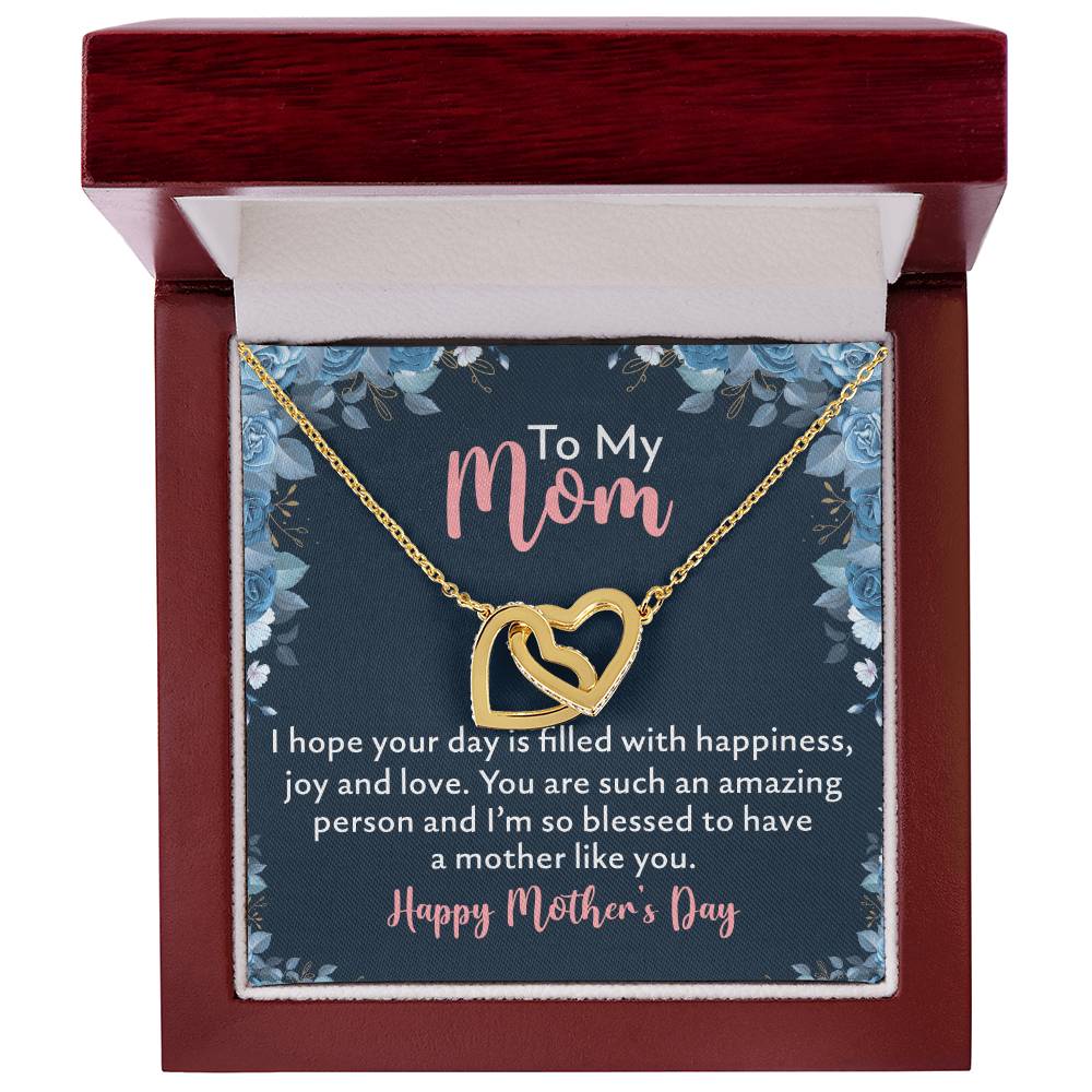 To My Mom Interlocking Hearts Necklace