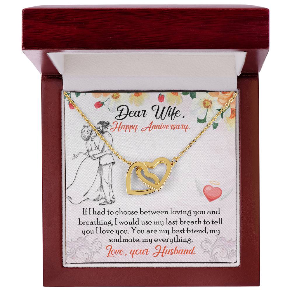 Best Romantic Anniversary Gift For Wife Interlocking Hearts Necklace