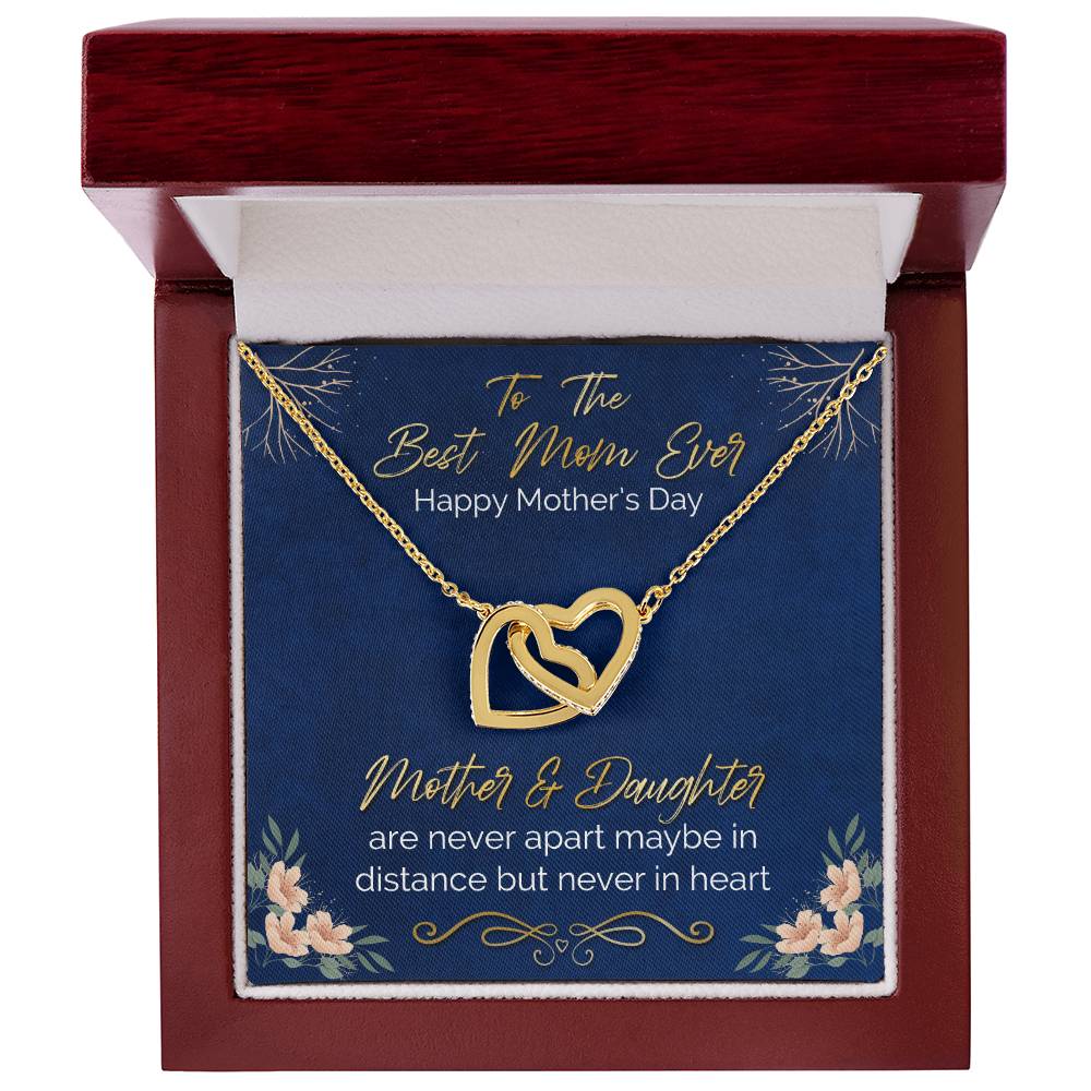 Meaningful Gifts For Mom Interlocking Hearts Necklace