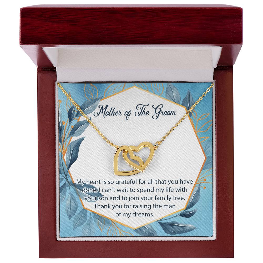Mother Of The Groom Necklace Mother Of The Groom Weddinggift For Mother Of The Groom Interlocking Hearts Necklace Gift For Mom On Wedding