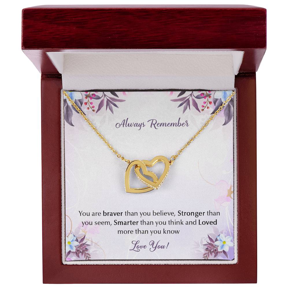 Always Remember Interlocking Hearts Necklace