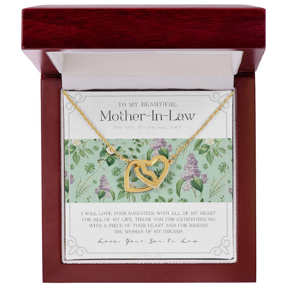 Mother Of The Bride Gift From Groom Mother In Law Gift On Wedding Day From Groom Gifts For Mother Of The Bride Future Mother-In-Law Interlocking Hearts Necklace