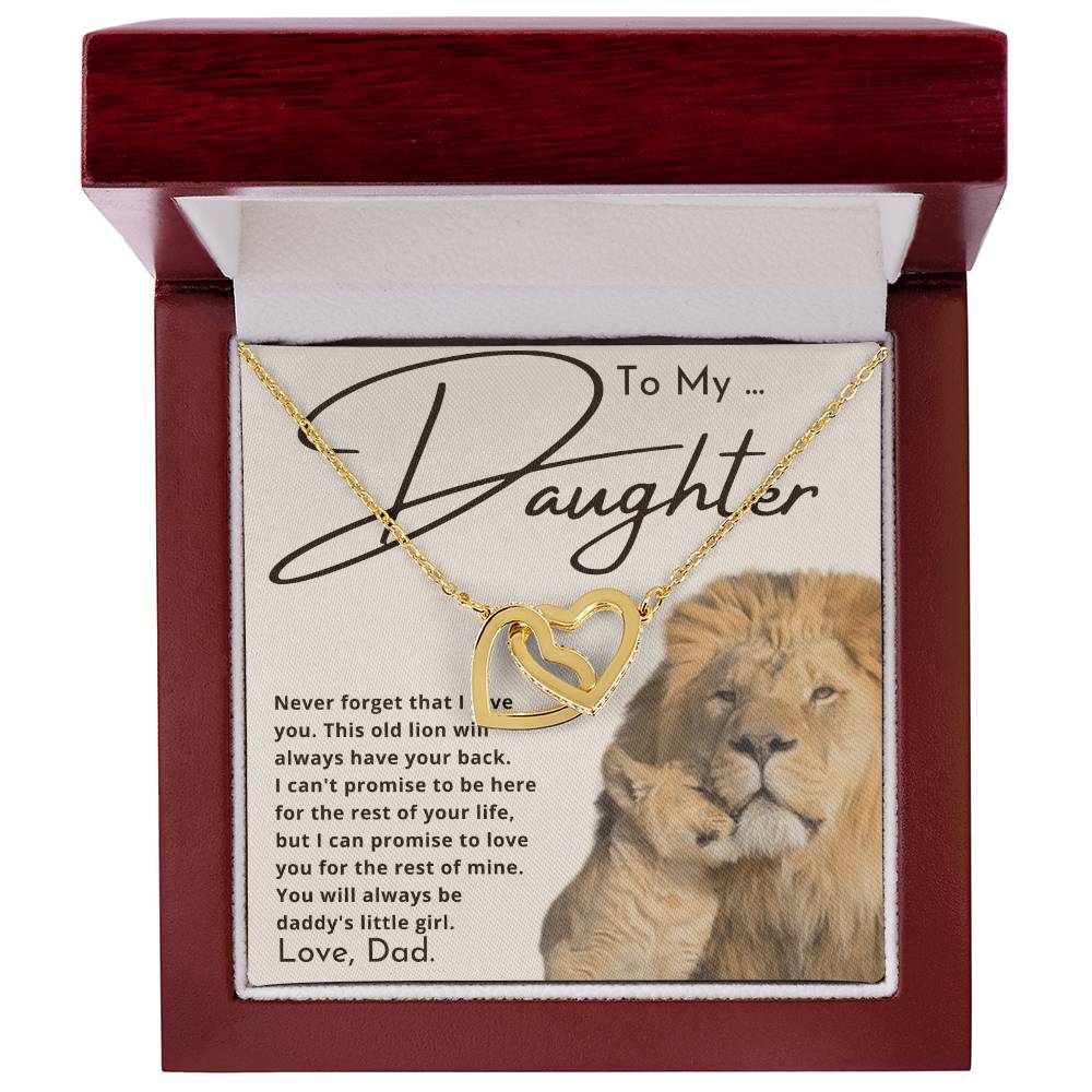 Daddy'S Little Girl Interlocking Hearts Necklace