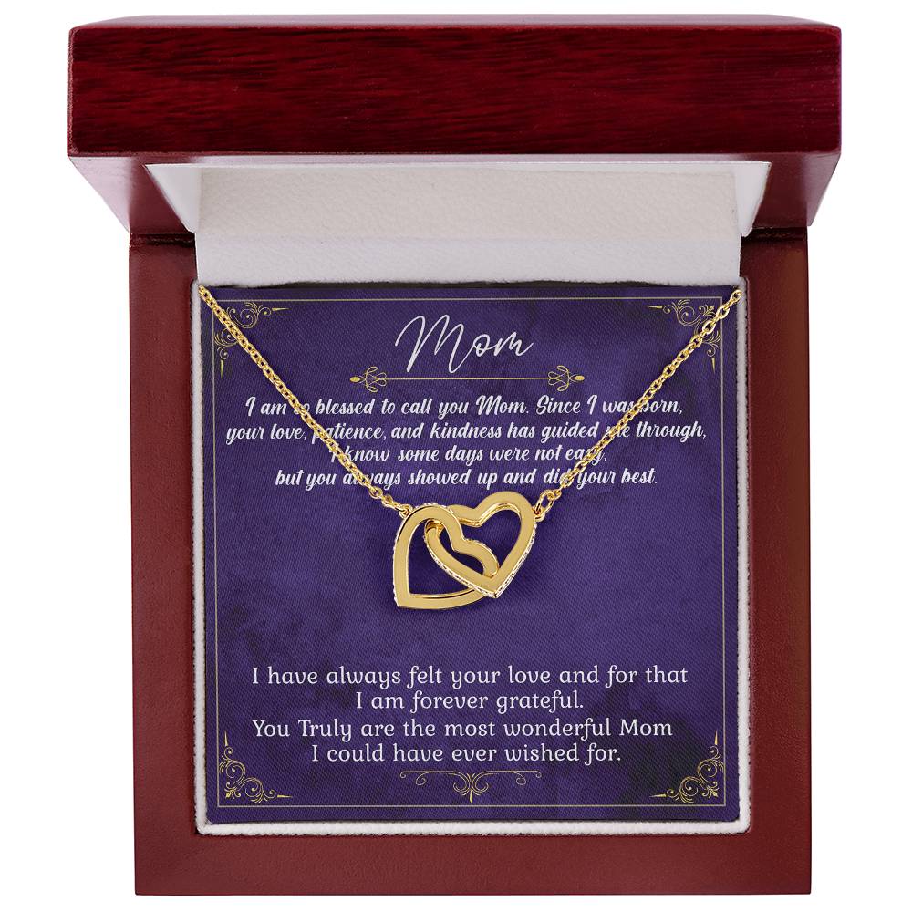 I Am Blessed To Call You Mom Limited Edition Interlocking Hearts Necklace