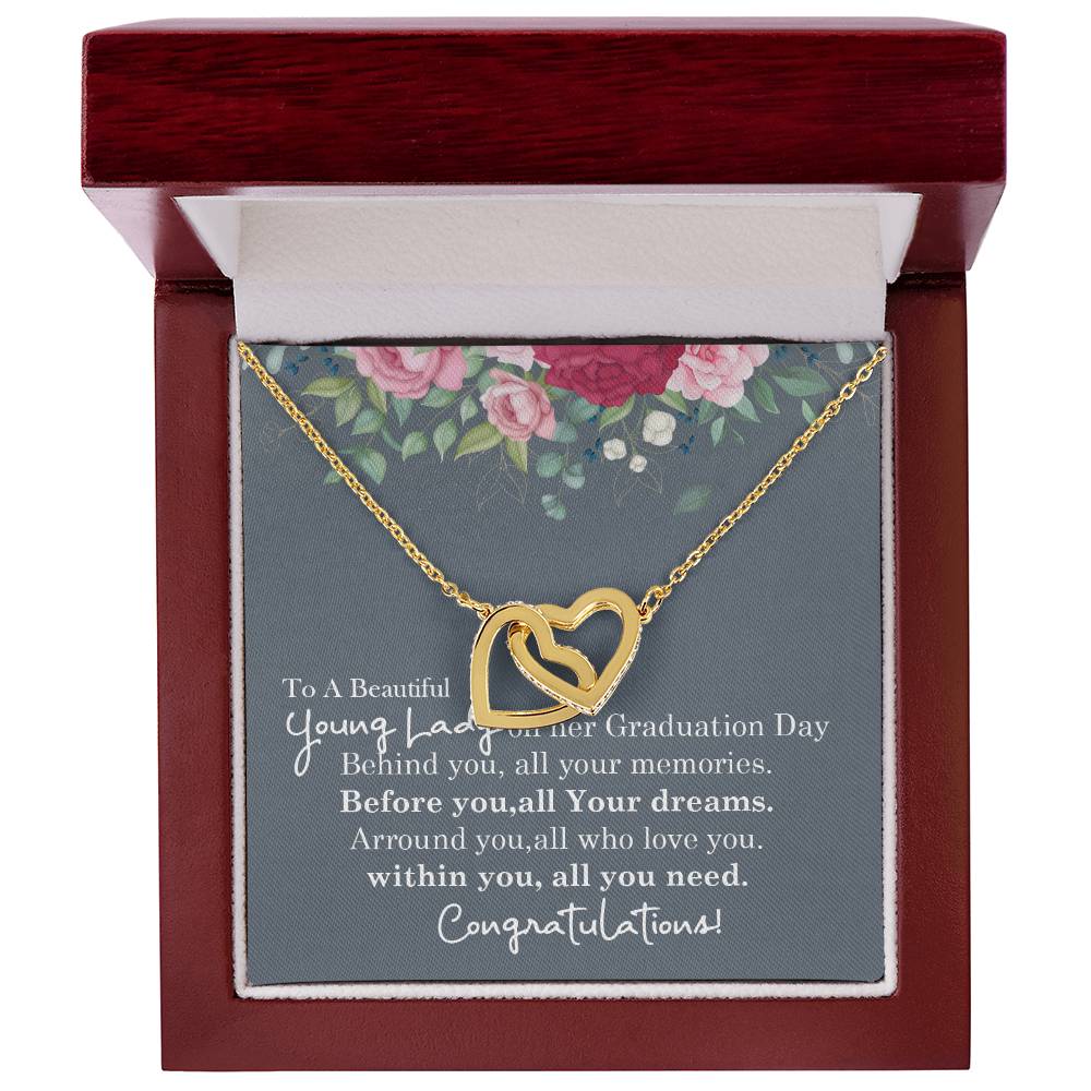 To My Amazing Daughter- Mom Love You - Mother Love For Daughter Interlocking Hearts Necklace