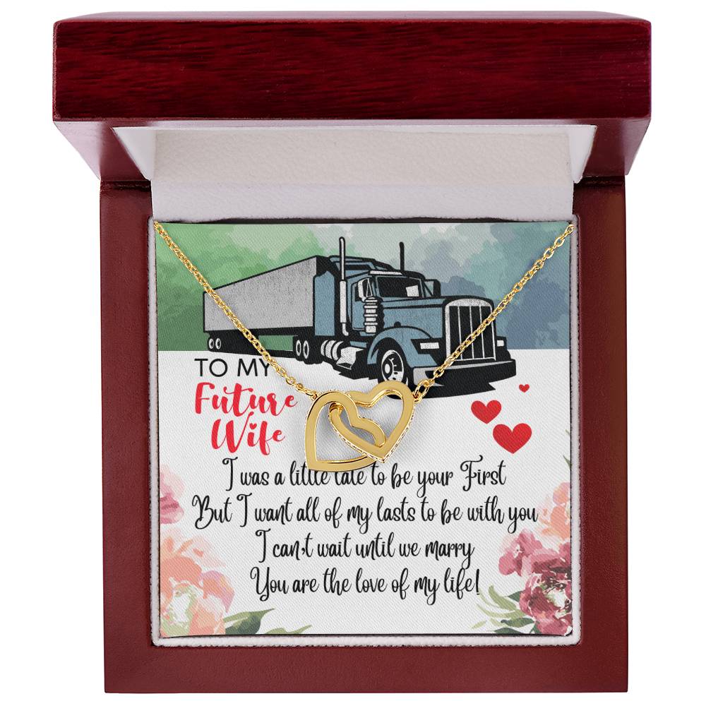 Trucker'S Future Wife - Interlocking Heart Necklace Interlocking Hearts Necklace