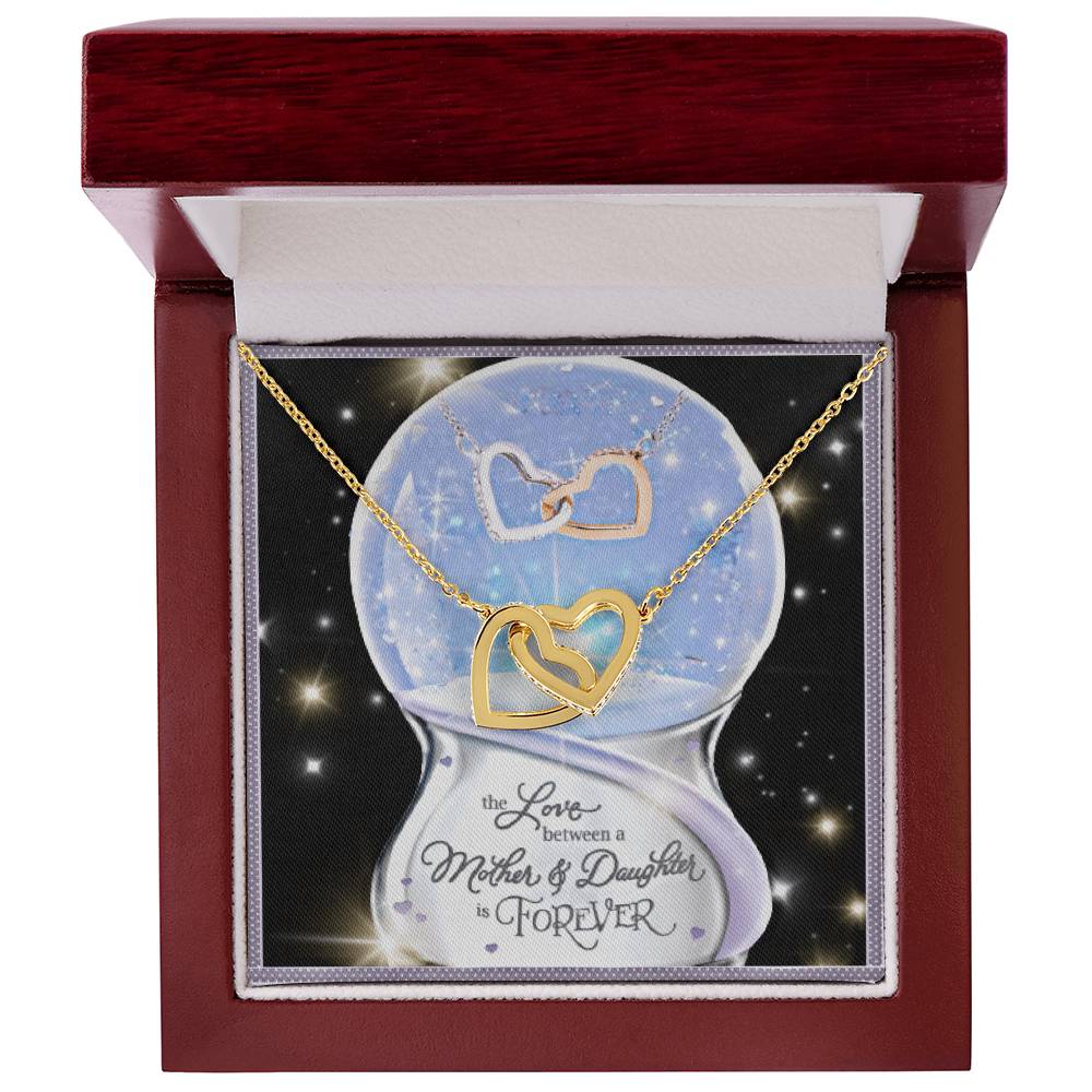 Love Hearts Together 4-Ever Necklace Interlocking Hearts Necklace