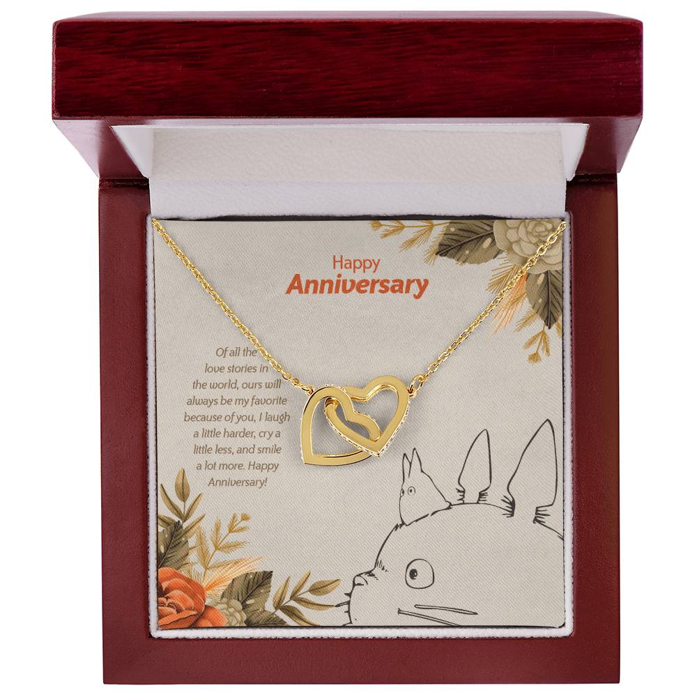 Totoro Anniversary Edition My Favorite Story Of Us - Interlocking Hearts Necklace