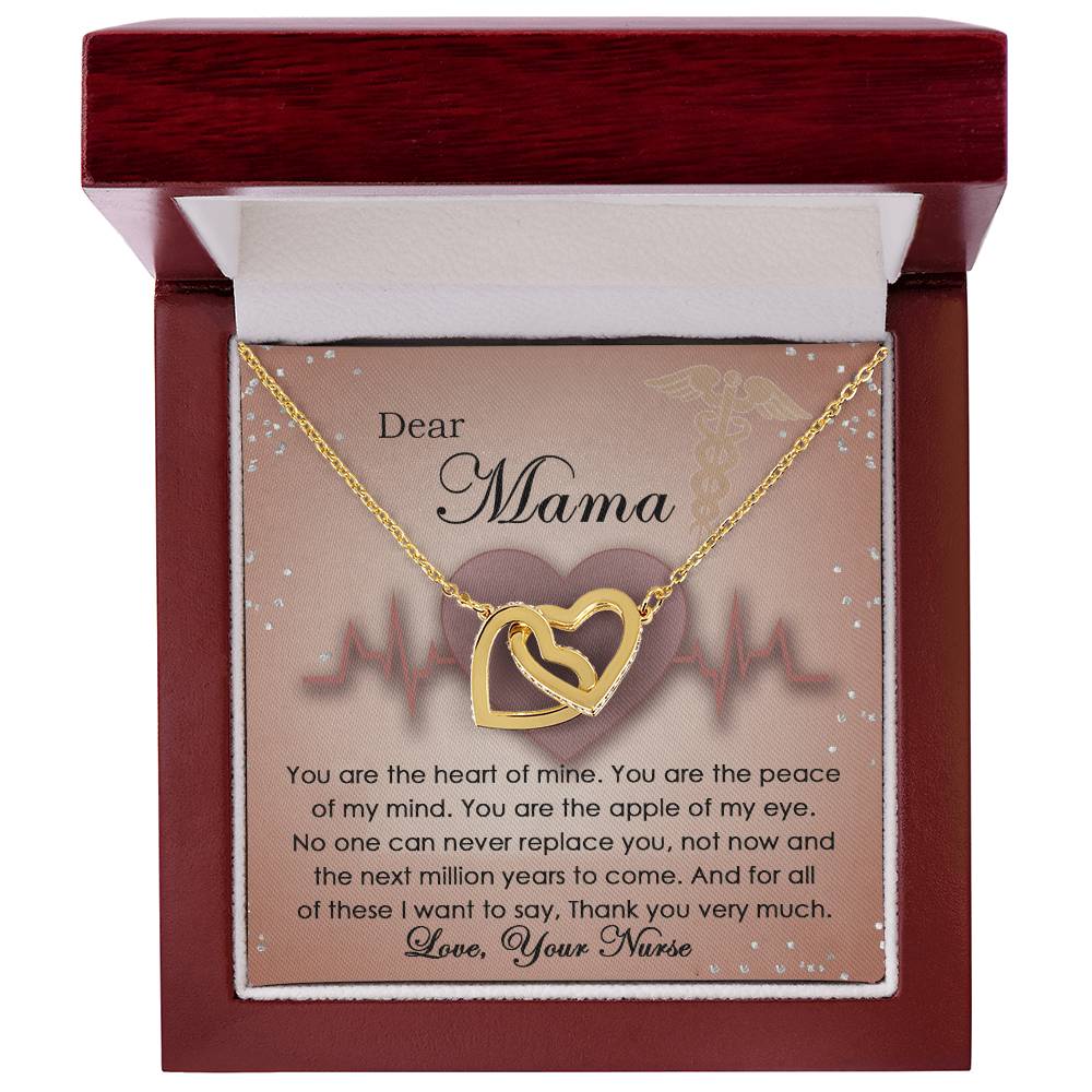 To My Beautiful Mom - Your Nurse - Best Gift For Mom - Necklace Interlocking Hearts Necklace
