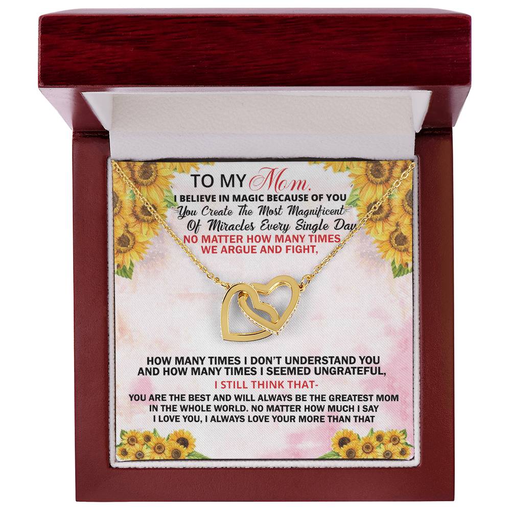 I Believe In Magic Interlocking Hearts Necklace