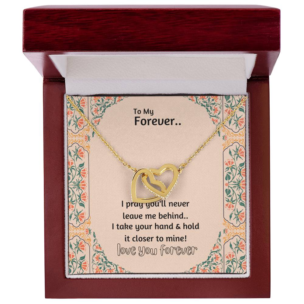 To My Forever Interlocking Hearts Necklace