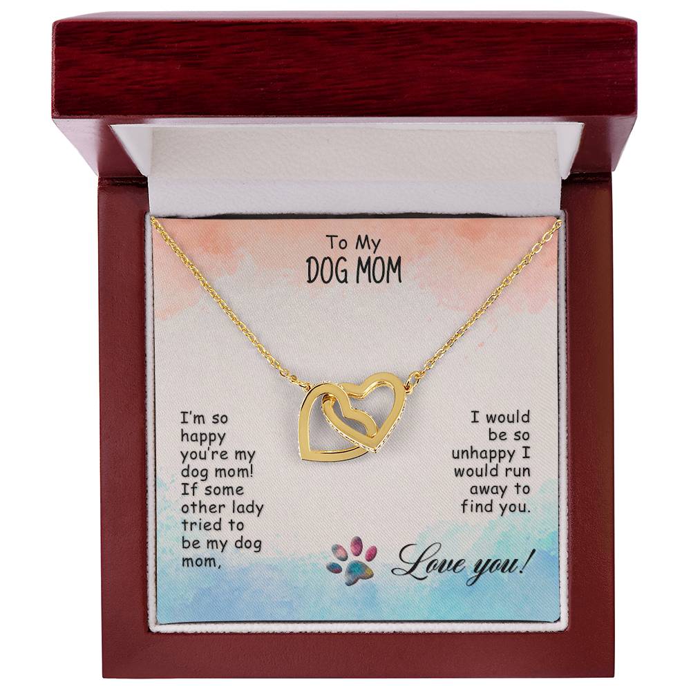 Interlocking Hearts Necklace To My Dog Mom I’M So Happy
