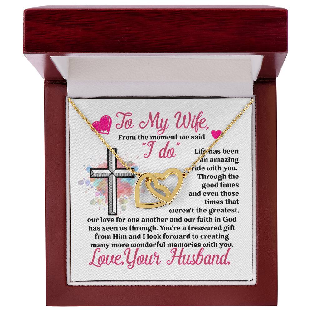 Gift For Wife - Interlocking Heart Necklace Interlocking Hearts Necklace