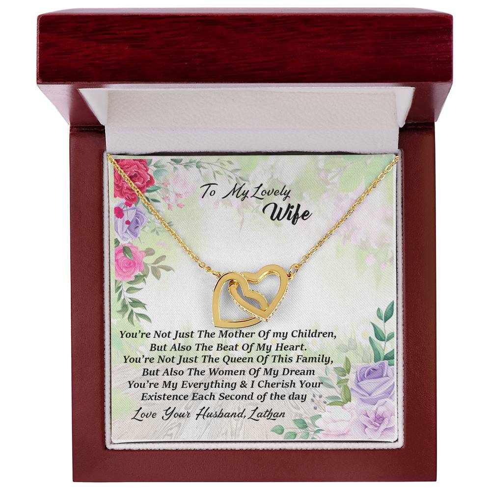 Love Your Husband Lathan Interlocking Hearts Necklace