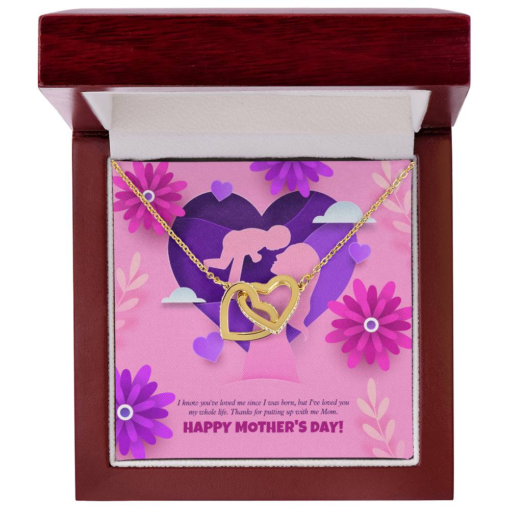 Happy Mother'S Day My First Love - Interlocking Hearts Necklace