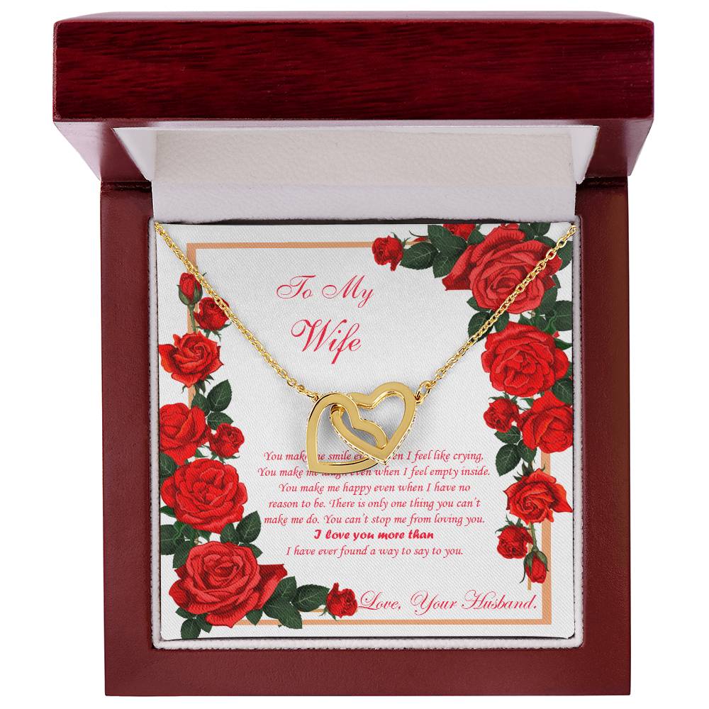 To My Wife - Interlocking Heart Interlocking Hearts Necklace