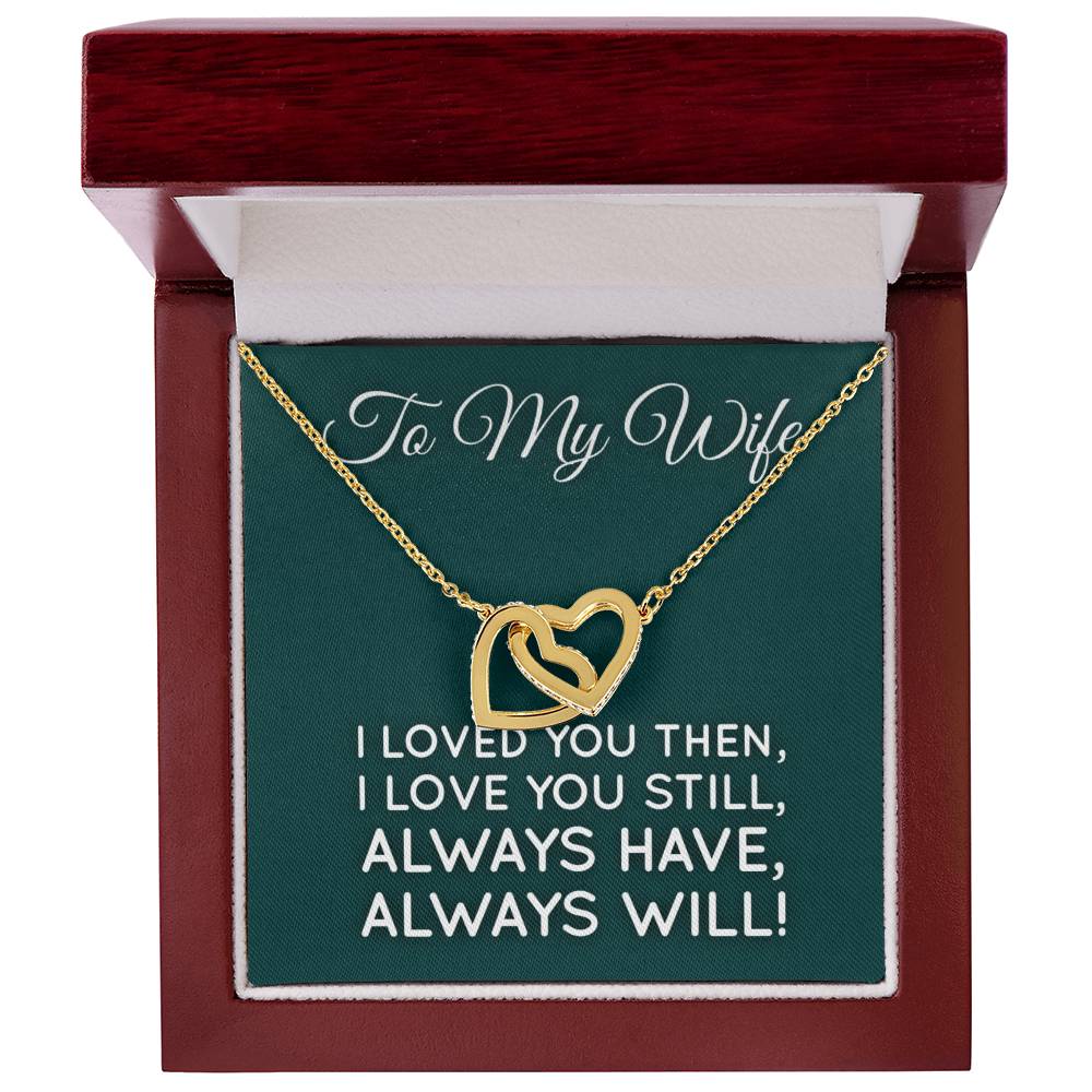 I Love You Interlocking Hearts Necklace