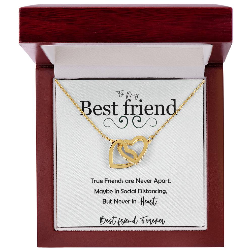 To My Best Friend Interlocking Hearts Necklace