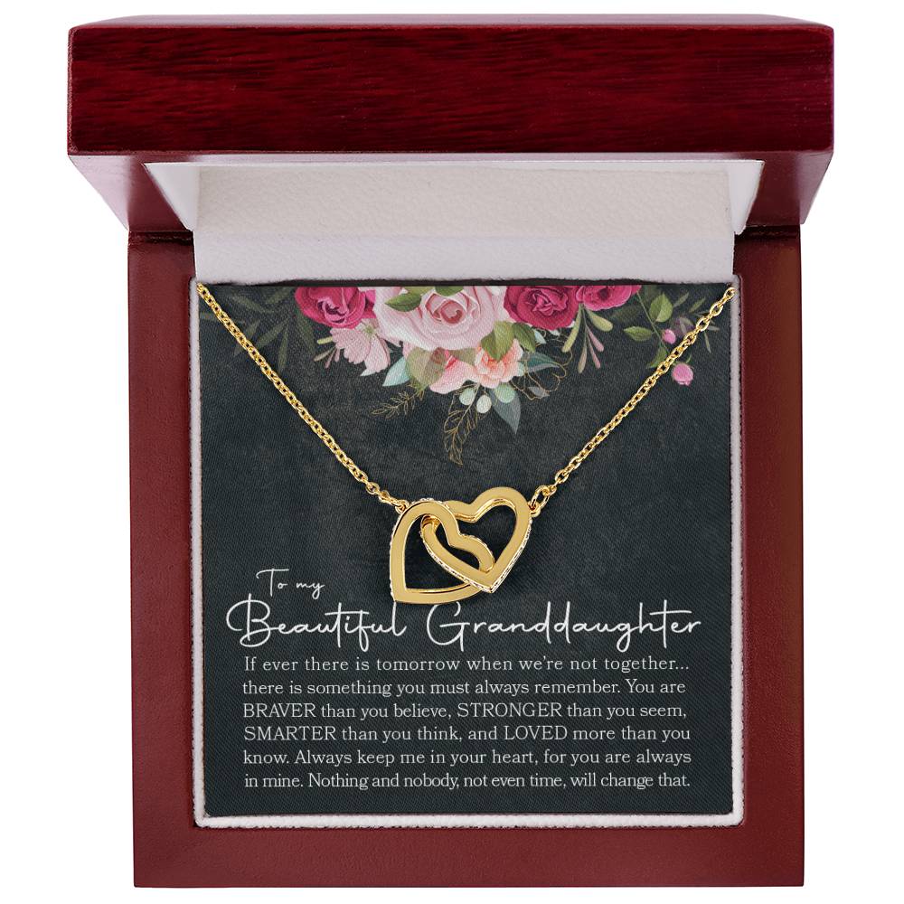 Interlocking Hearts - To Granddaughter Interlocking Hearts Necklace