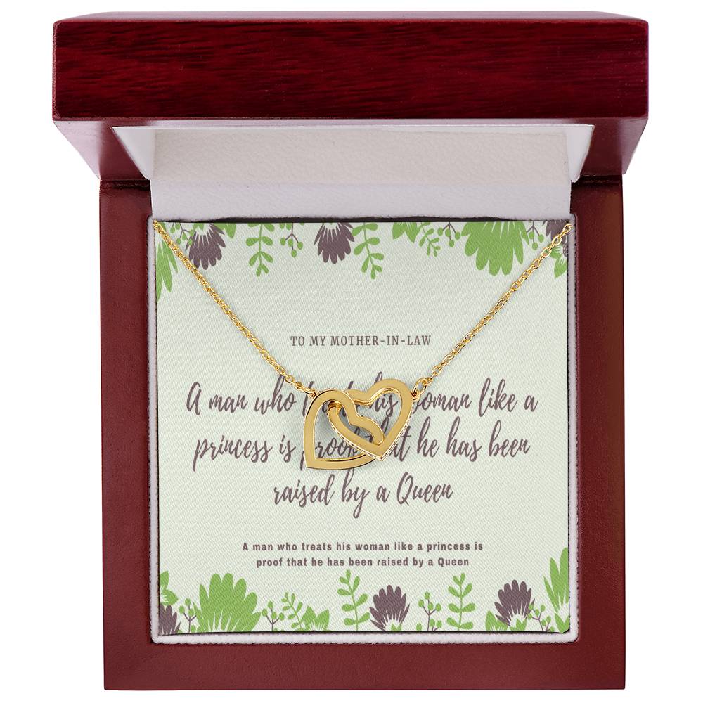 Mother-In-Law Gift Necklace Mother-In-Law Mother-In-Law Gift Mother'S Day Gift For Mother-In-Law Interlocking Hearts Necklace