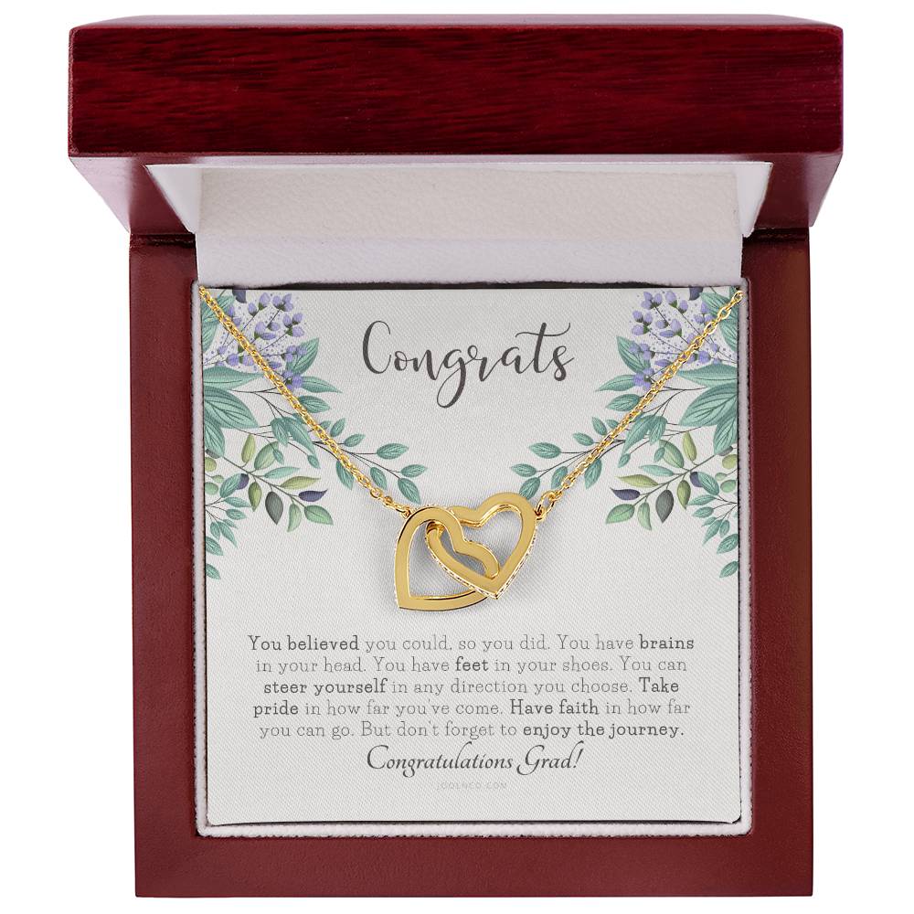 Graduation Gift Necklace Graduation Gift For Her College Graduation Gift For Her High School Senior Graduation Class Of Interlocking Hearts Necklace