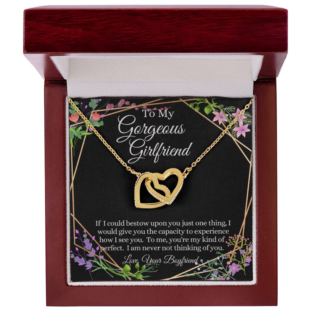 Gorgeous Girlfriend Linked Hearts Necklace Gift From Boyfriend Interlocking Hearts Necklace