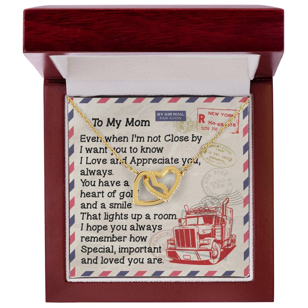 Trucker'S Mom - Interlocking Heart Necklace Interlocking Hearts Necklace