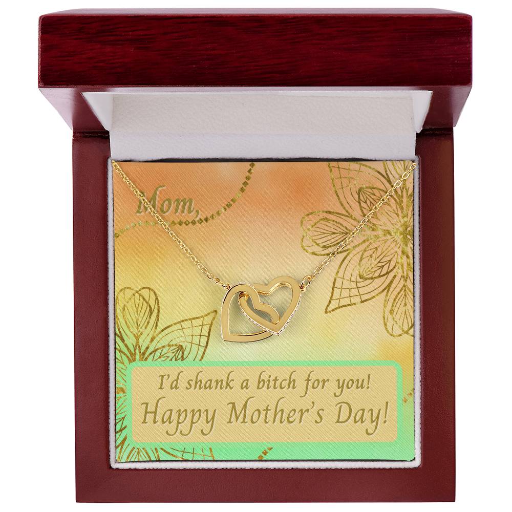 Funny Mother’S Day Gift - Two Hearts Necklace Interlocking Hearts Necklace