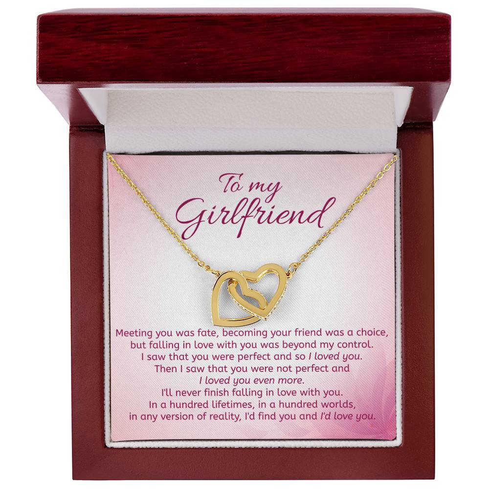 Interlocking Hearts Necklace For Your Girl