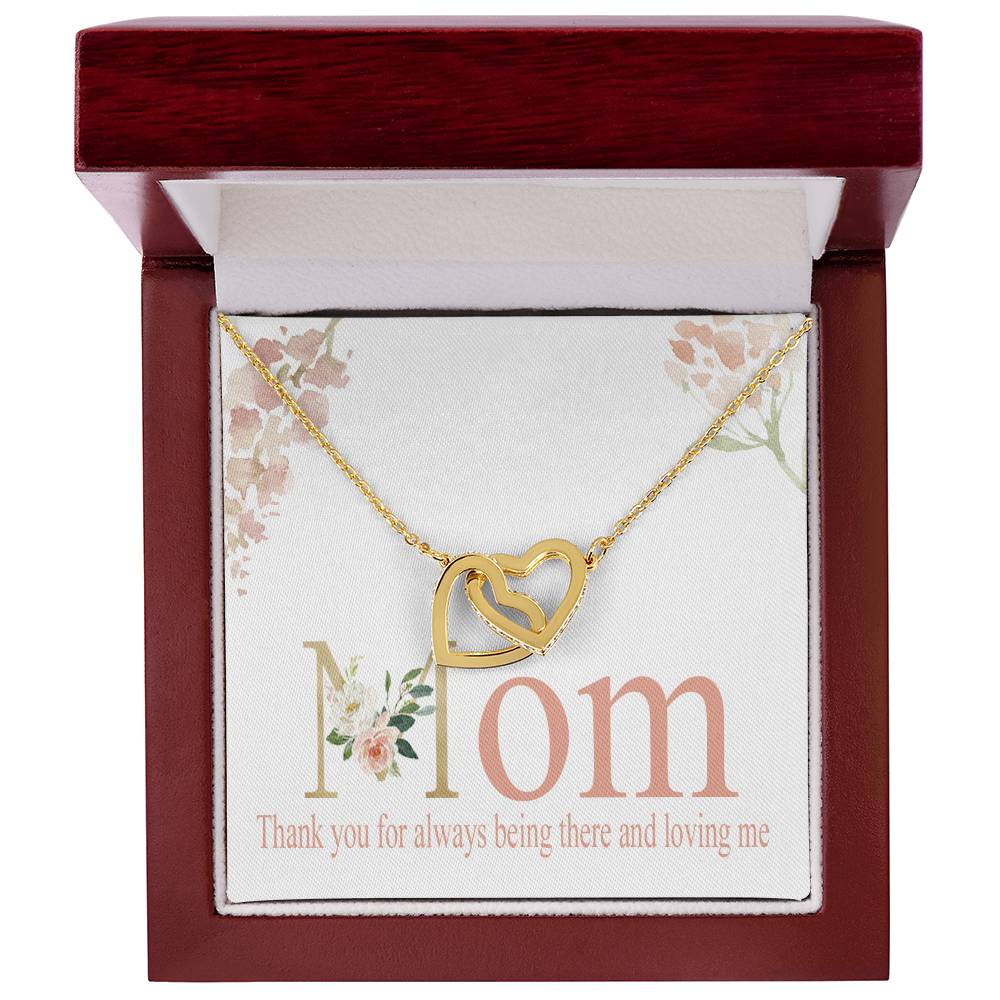 Mom Necklace Interlocking Hearts Necklace