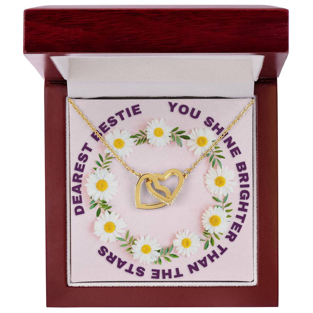Interlocking Hearts Bestie Daisy Chain Necklace Interlocking Hearts Necklace