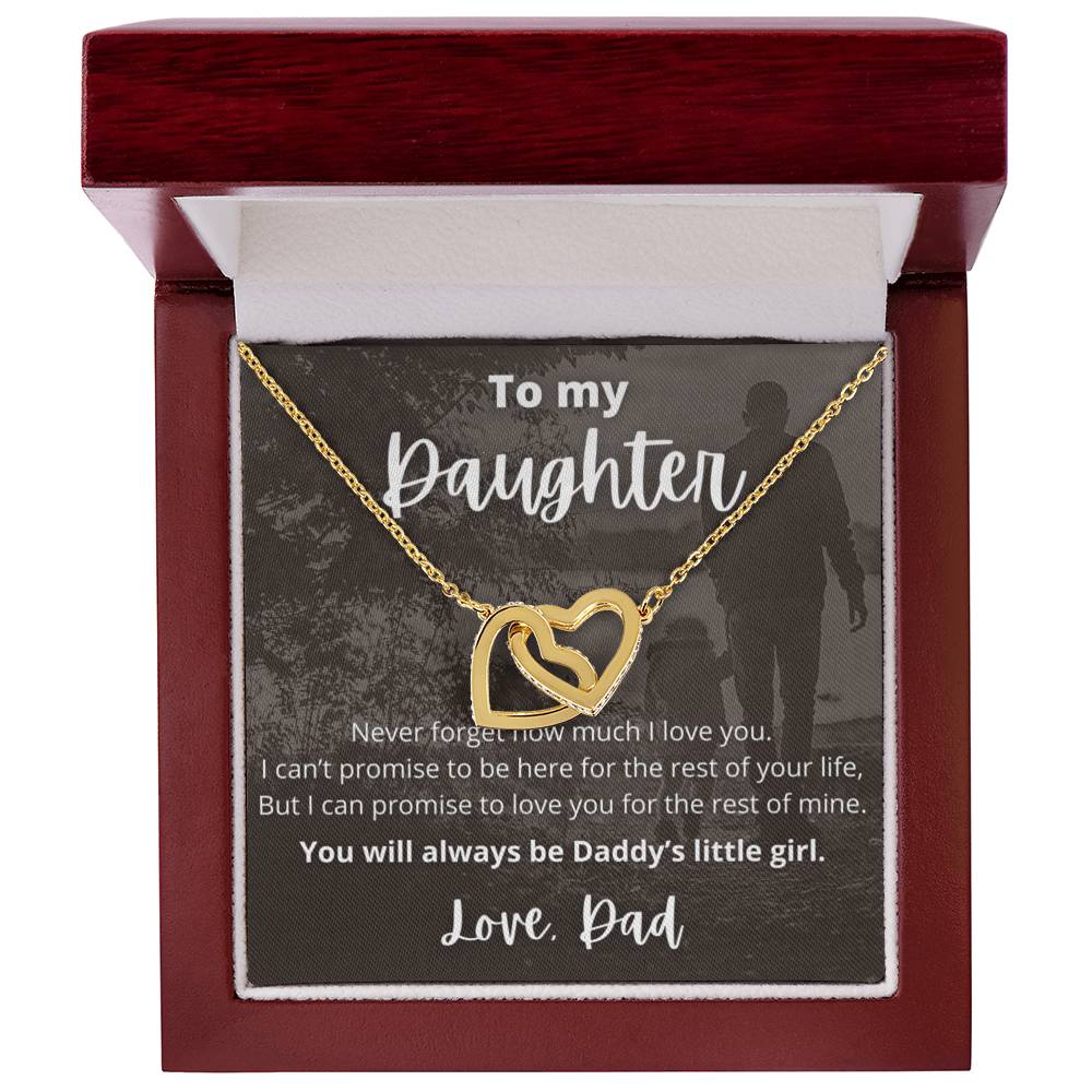 Interlocking Hearts Necklace - Daughter Gift